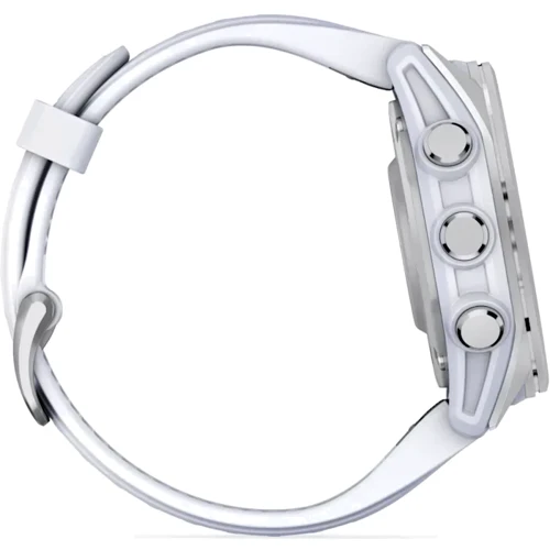 Смарт-годинник Garmin Fenix 8 AMOLED 43mm Silver with Whitestone Silicone Band (010-02903-00): Фітнес-функції Секундомер, Подсчет калорий, Шагомер, Пульсоксиметр, Пульсометр, GPS-модуль, Альтиметр