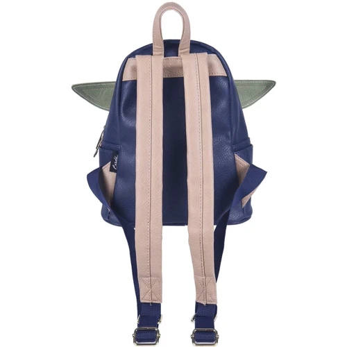 Рюкзак Cerda Mandalorian - The Child Blue Casual Fashion Faux-Leather Backpack: Спинка Мягкая (без ребер жесткости)