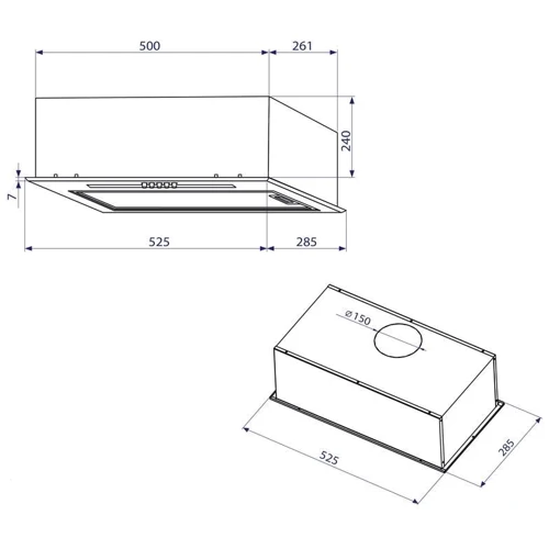 Вытяжка Minola HBI 5623 I 1000 LED: Тип монтажа Встраиваемый