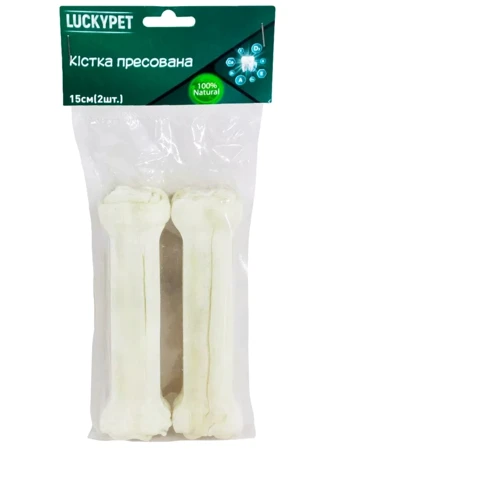 Лакомства Lucky Pet Кость прессованная 15 см 2 шт (551597)