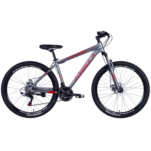 Велосипед Formula MOTION AM DD 27.5 рама-19" сіро-червоний (матовий) 2024 (OPS-FR-27.5-207)