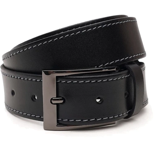 Мужской ремень Borsa Leather черный (V1115FX10-black)