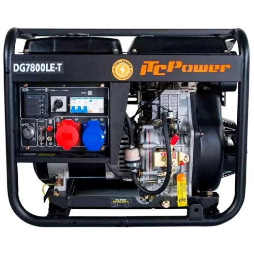 Дизельный генератор ITC Power DG7800LET: Тип электростанции дизельный