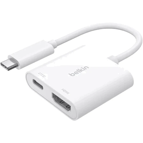 Адаптер Belkin Adapter USB-C to HDMI 60W PD White (AVC020ttWH-RL): Интерфейс подключения USB-C
