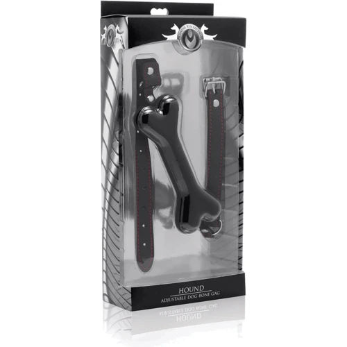 Силиконовый кляп косточка Master Series Dog Bone Gag (чёрный)