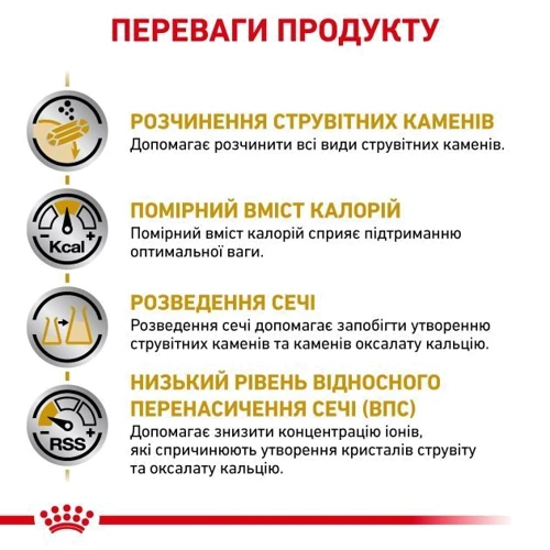 Сухой корм для собак Royal Canin Urinary S/O Moderate Calorie Dog при мочекаменной болезни 1.5 кг (3800015): Свойства Основное питание, Мочекаменная болезнь, Заболевания почек