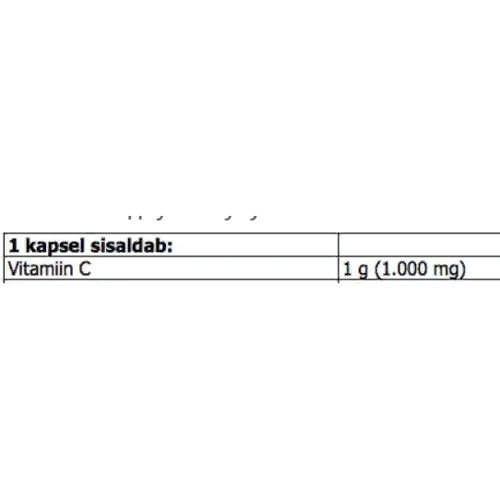 All Nutrition Vitamin C 1000 mg Витамин С 10 капсул: Форма выпуска Капсулы