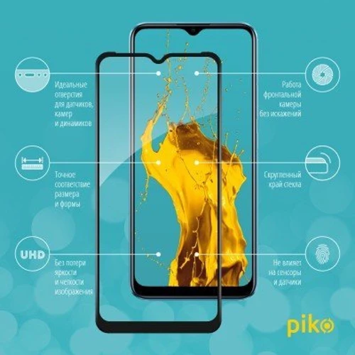Аксесуар для смартфона Piko Tempered Glass Full Glue Black для Realme C21Y: Тип защитное стекло