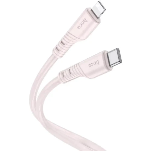 Кабель Hoco Cable USB-C to Lightning X97 Crystal 2.4A 20W 1m Light Pink: Тип USB-C - Lightning