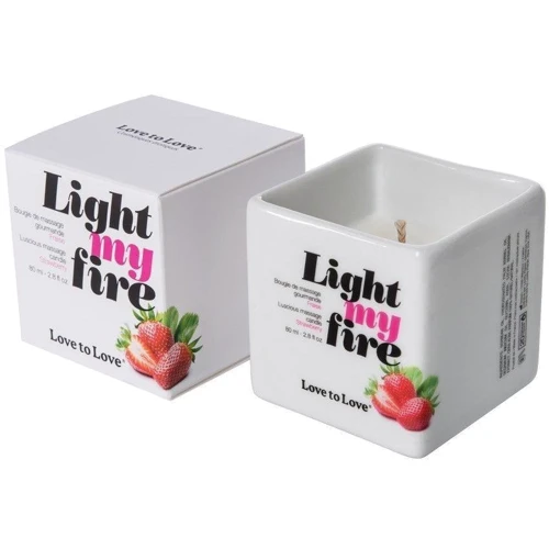 Масажна свічка Love To Love LIGHT MY FIRE Strawberry (80 мл)