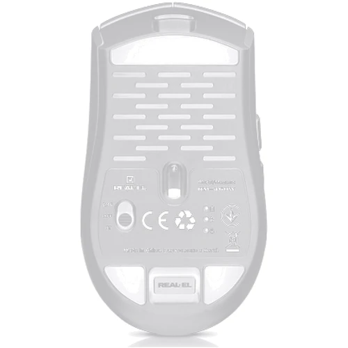 Мышь REAL-EL RM-460 W Black (EL123200048): Тип сенсора оптический