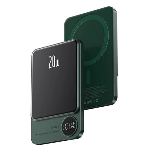 Внешний аккумулятор Q9 Power Bank 5000mAh MagSafe 20W Dark Green