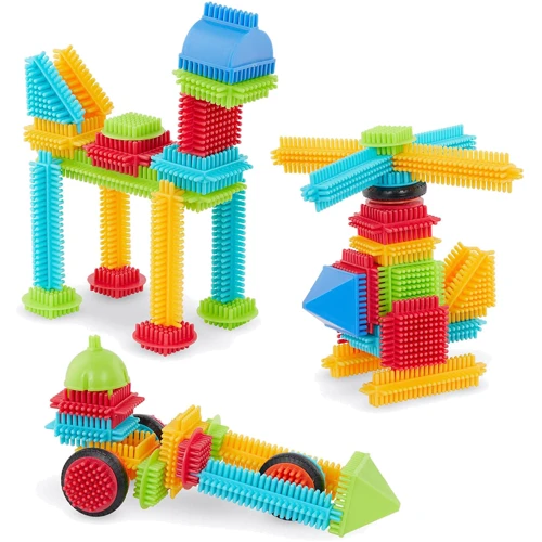 Конструктор Battat Lite серії Battat Lite Bristle Blocks - Будівельник, 56 дет. (BT3070Z): Кількість деталей, шт. 56