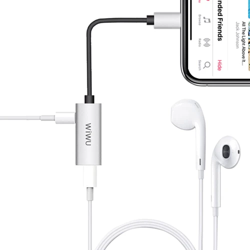 Адаптер WIWU Adapter LTO2 Lightning to 2xLightning 0.13m Gray (6957815505814): Додаткові роз'єми Lightning