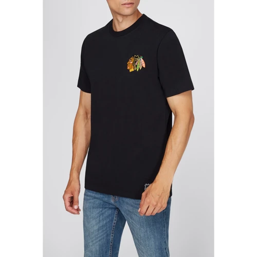 Футболка 47 Brand Chicago Blackhawks LC EMB 47 (544471-FS) S чорна з принтом