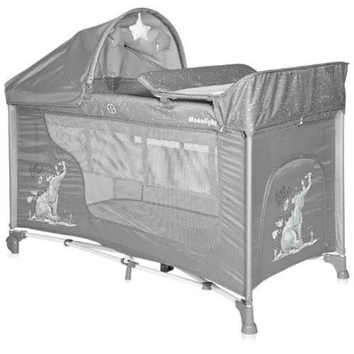 Манеж Lorelli MOONLIGHT 2L ROCKER (grey fun) фото 2