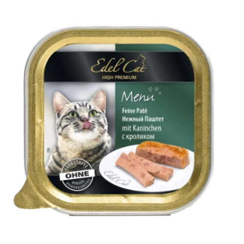 Влажный корм Edel Cat Menu Нежный паштет с кроликом 100 g (4003024174029)