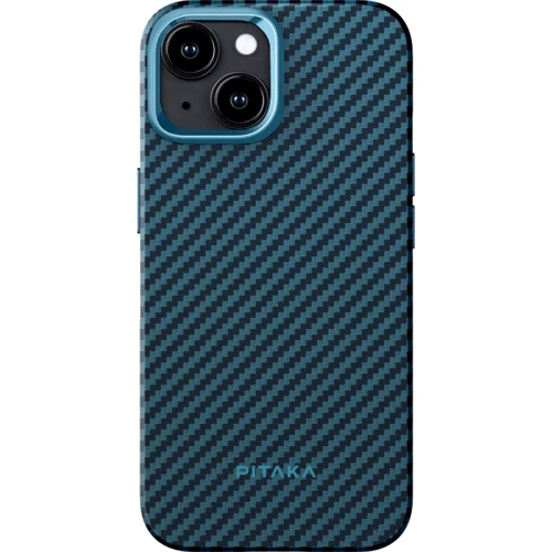 Чехол для iPhone Pitaka MagEZ Case Pro 4 Twill 1500D Black/Blue (KI1508MMP) for iPhone 15