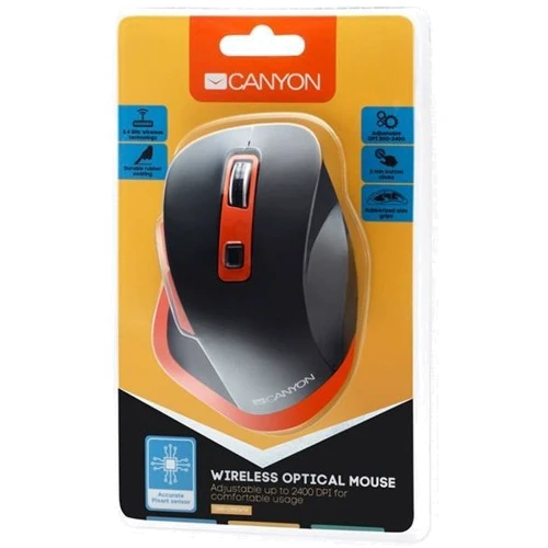 Мышь Canyon CNS-CMSW14BO Black/Orange: Эргономика для правой руки