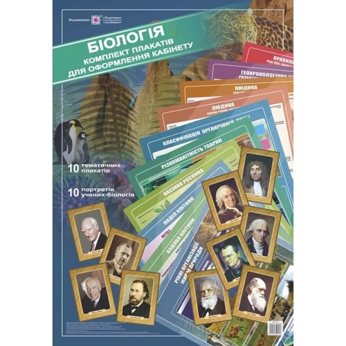 Біологія Комплект плакатів для оформлення кабінету
