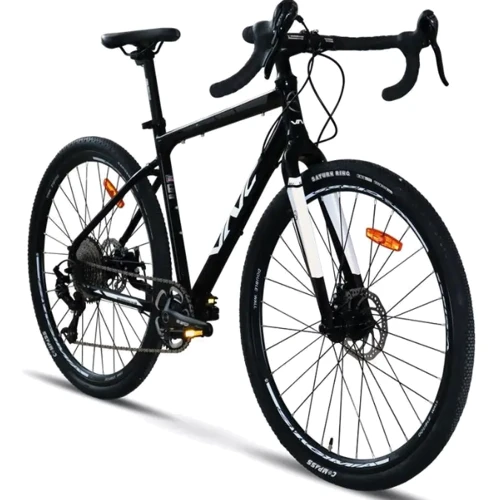 Велосипед VNC 2023' 28" PrimeRacer A10 SH V51A10SH-2849-BW 19.5"/49см (4040) black (shiny)/white (matt) (5060948064040)