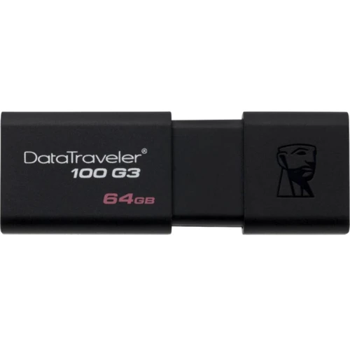 USB-флешка Kingston 2x64GB DataTraveler 100 G3 USB 3.1 Black (DT100G3/64GB-2P): Стандарт USB USB 3.1