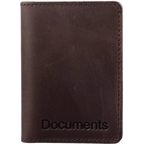 Чоловіча обкладинка для документів DNK Leather темно-коричнева (DNK-minidoc-fileH-colF): Матеріал Натуральна шкіра