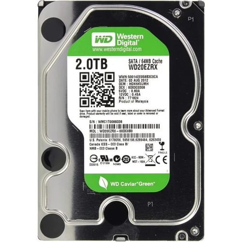 Внутренний жесткий диск WD Green WD20EZRX RB