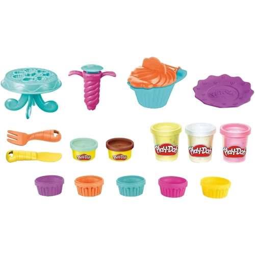 Набор игровой HASBRO Play Doh Плей-До Кухонные принадлежности (CONFETTI CUPCAKES PLAYSET) (E7253_F2929): Возраст от 3-х лет