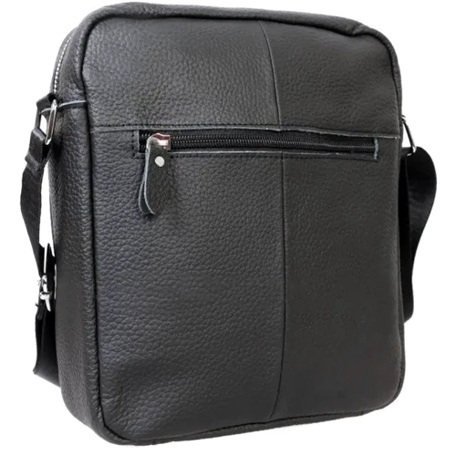Мужская сумка через плечо Borsa Leather черная (100306-black): Страна производитель Тайвань