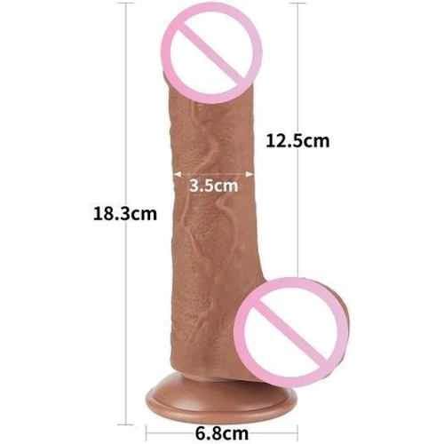 Фаллоимитатор LoveToy Sliding-Skin Dual Layer Dong 7" Flesh