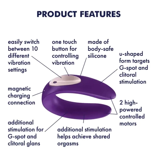 Вибратор для пар Satisfyer Partner Double Plus