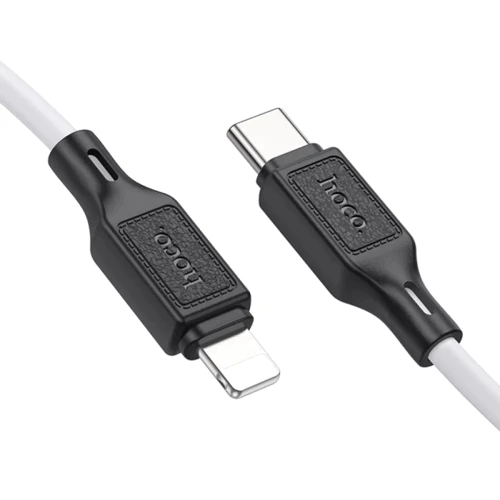 Кабель Hoco Cable USB-C to Lightning X90 3A 20W 1m White: Длина 1 м