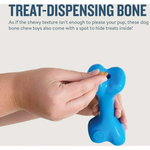 Іграшка для собак Planet Dog Orbee Bone Blu Кістка для жування 15.5 блакитна (pd68683) фото 3