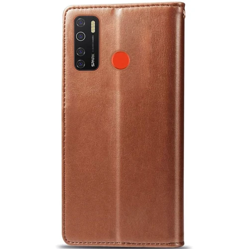 Аксессуар для смартфона Mobile Case Getman Gallant Brown for TECNO Spark 5 Pro: Материал искусcтвенная кожа