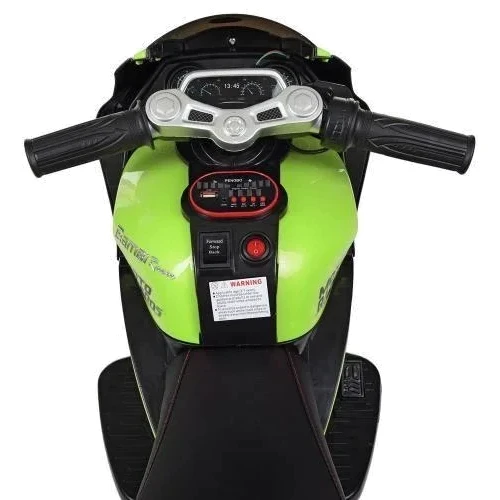Детский электромотоцикл 3 колесный Bambi Racer Yamaha зеленый (M 4135EL-5): Рекомендуемый возраст от 3 лет до 8 лет
