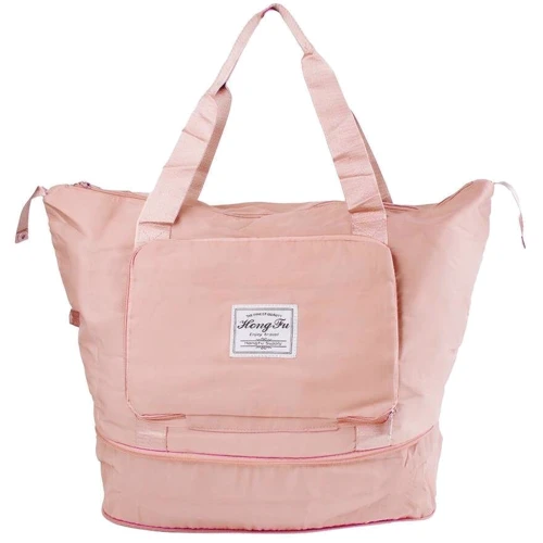 Жіноча дорожня сумка Valiria Fashion рожева (5DETAA2636-pink): Фактура Тканая