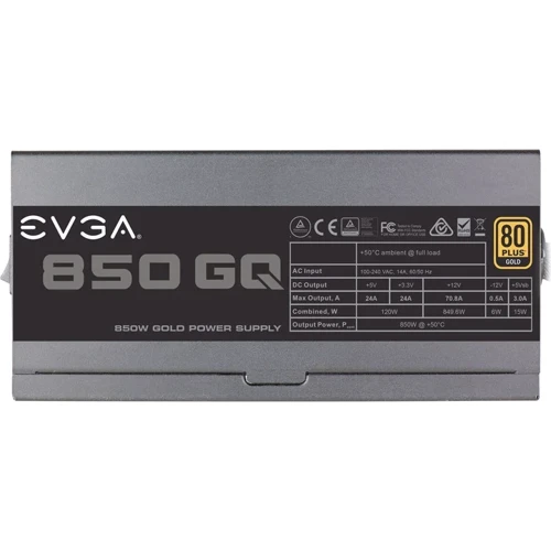 Блок питания EVGA 850 GQ 80+ GOLD 850W Semi Modular EVGA ECO Modee (210-GQ-0850-V1)