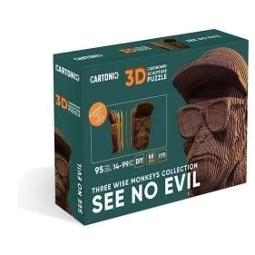 Картонный конструктор Cartonic 3D Puzzle Three Wise Monkeys. See No Evil