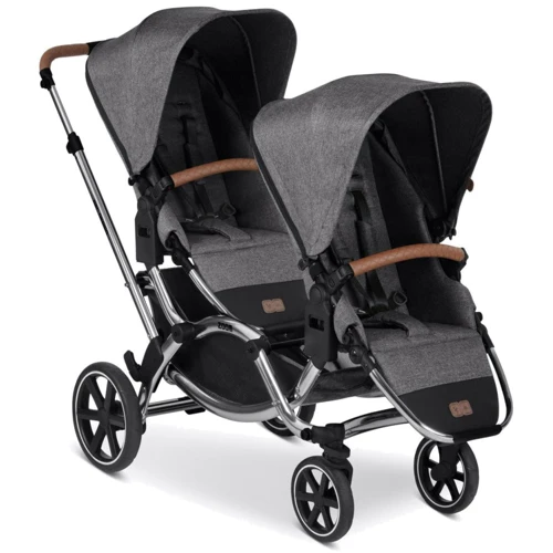 Универсальная коляска для двойни 2 в 1 ABC Design Zoom Diamond Edition Asphalt