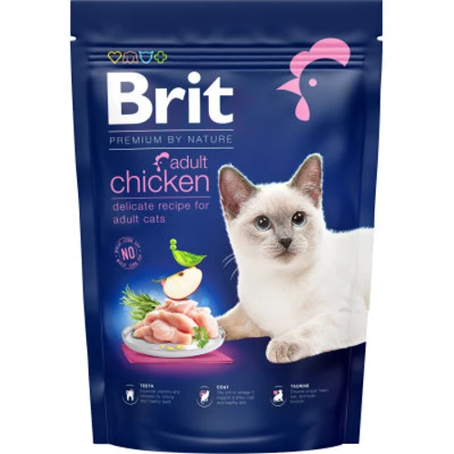 Сухий корм Brit Premium by Nature Cat Adult Chicken для кішок з куркою 800 г (8595602553044)