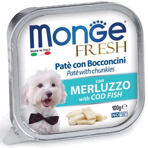 Паштет для собак Monge Dog Fresh с треской 0.1 кг (70013109)
