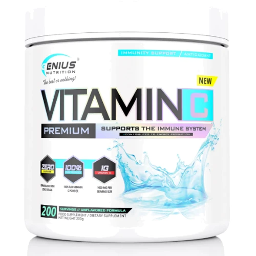Genius Nutrition Vitamin C Powder 200 g Unflovered
