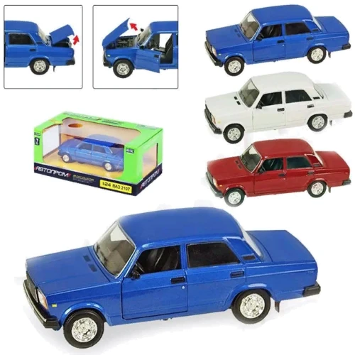 Машинка металл 2107 АВТОПРОМ, 1:24 ВАЗ 2107, 3 цвета: Производитель АВТОПРОМ
