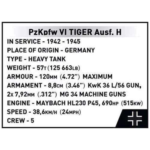 Конструктор Cobi PZKPFW VI Танк Тигр 131 8000 деталей (COBI-2801) фото 11