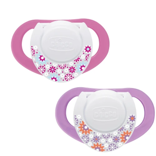 Пустышка Chicco Physio, силикон, 4 м+ (2шт) (розовая) (72932.11)