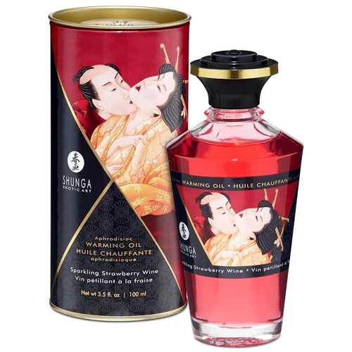 Съедобное согревающее масло Warming Oil Intimate Kisses, 100 мл, игристое вино
