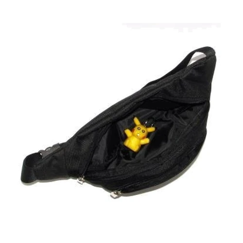 Чоловіча поясна сумка DNK Leather чорна (DNK Banan col.1): Фактура Ткана, матова