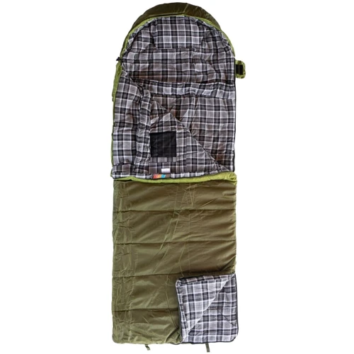 Спальный мешок Tramp Kingwood Regular R темно-оливковый/серый (TRS-053R-R): Ширина в ногах 80 см