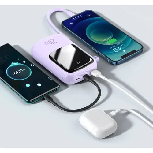 Внешний аккумулятор Baseus Power Bank 20000mAh Qpow Display Quick Charging 20W Purple (PPQD-H05)